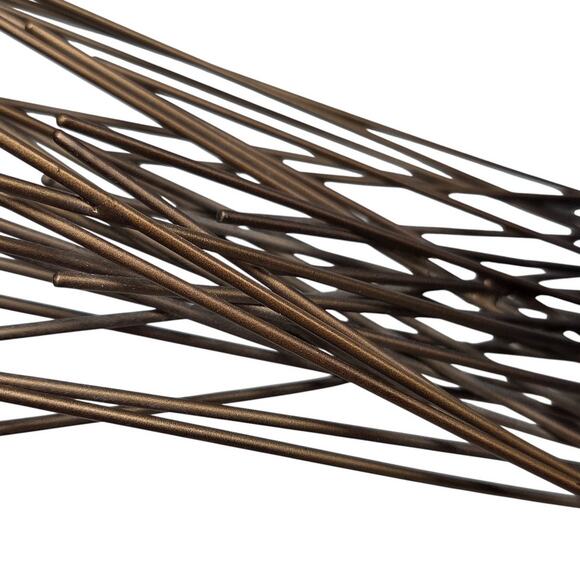 Rustic Metal 5 Candle Centerpiece Holder Brown Intertwined Table Decor 24” Long - Picture 13 of 14